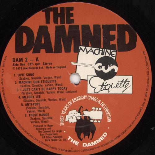 The Damned Machine Gun Etiquette - Original Style Sleeve UK